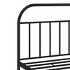 vidaXL Metal Bed Frame without Mattress with Footboard Black 193x203cm