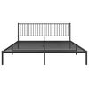 vidaXL Metal Bed Frame without Mattress with Headboard Black 183x213cm