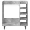 vidaXL Golf Cabinet with Wheel Plain Concrete Grey 90 x 45 x 98 cm
