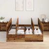 vidaXL Storage Bed Frame Old Wood 150 x 200 cm Engineered Wood