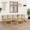 vidaXL 7 Piece Garden Lounge Set Green Impregnated Pinewood