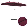 vidaXL Garden Parasol Bordeaux Red 385 x 209 x 244 cm Polyester