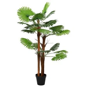 vidaXL Artificial Fan Palm Tree Green 75 x 25 x 180 cm
