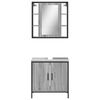 vidaXL 2 Piece Bathroom Furniture Set Grey Sonoma Engineered Wood