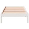vidaXL Extra Long Bed Frame without Mattress White 90x210 cm Solid Wood Pine