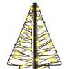 vidaXL Christmas Tree with 240 LEDs Warm White 180 cm Rattan
