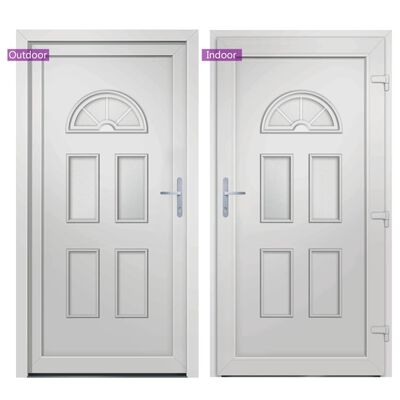 vidaXL Front Door White 88x190 cm PVC