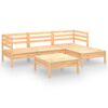 vidaXL Garden Lounge Set | Pine wood natural colour | Solid pinewood | Compact
