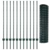 vidaXL Fence and Post Green 1.2 x 25 m Steel