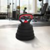 vidaXL 4-in-1 Dumbbell Set Black and Red 121 x 19.5 x 19.5 cm