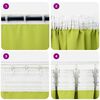 vidaXL Blackout Curtains with Rings 2 pcs Green 140 x 140 cm Polyester
