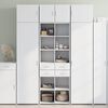 vidaXL Storage Cabinet White 70x42.5x225 cm Engineered Wood