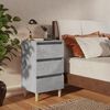vidaXL Bed Cabinets & Solid Wood Legs 2 pcs Concrete Grey 40x35x69 cm