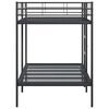 vidaXL Bunk Bed without Mattress Black 107x203 cm Steel