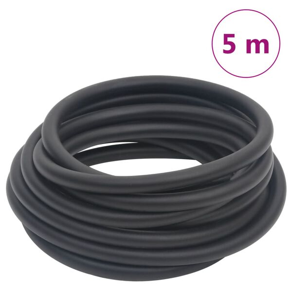 vidaXL Hybrid Air Hose Black 0.6" 5 m Rubber and PVC