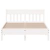 vidaXL Bed Frame without Mattress White 140x190 cm Solid Wood Pine