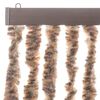 vidaXL Fly Curtain Beige and Dark Brown 100x220 cm Chenille