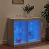 vidaXL Sideboard with LED Lights White 81x37x67 cm