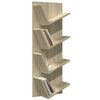 vidaXL Wall Bookshelf 4-Tier Sonoma Oak 33x16x90 cm