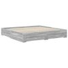vidaXL Bed Frame with Drawer Grey Sonoma 200 x 200 cm Engineered Wood