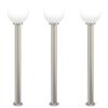 vidaXL Bollard Lights 3 pcs 120 cm Stainless Steel IP44