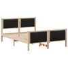 vidaXL Bed Frame with Headboard Black 150 x 200 cm Fabric