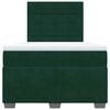 vidaXL Box Spring Bed with Mattress Dark Green 120x200 cm Velvet