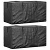 vidaXL Garden Cushion Storage Bags 2 pcs Black 150x75x75 cm Polyethylene