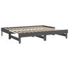 vidaXL Pull-out Day Bed without Mattress Grey 2x(80x200) cm