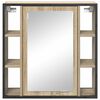 vidaXL Mirror Cabinet Sonoma Oak 60 x 16 x 60 cm Engineered Wood