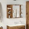 vidaXL Bathroom Mirror Cabinet Old Wood 80x20.5x64 cm Engineered Wood