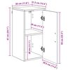 vidaXL Bathroom Cabinet Wall-mounted with Door White 39 x 23.5 x 65 cm