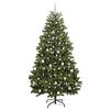 vidaXL Artificial Christmas Tree Green 210 cm PVC and Metal