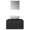 vidaXL Three Piece Bathroom Furniture and Basin Set Black