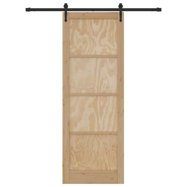 vidaXL Sliding Door ORKDAL Brown 83 x 232 cm Solid Pine Wood