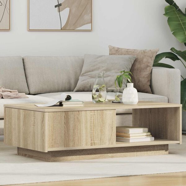 vidaXL Coffee Table Sonoma Oak 95 x 55 x 31 cm Engineered Wood