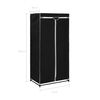 vidaXL Wardrobe Black 75x50x160 cm