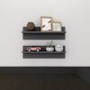 vidaXL Wall Shelf 2 pcs Grey 60x11.5x18 cm Engineered Wood