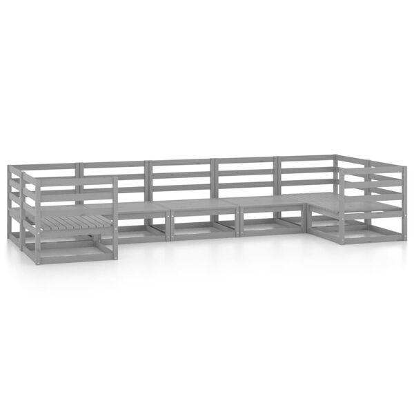 vidaXL 7 Piece Garden Lounge Set Solid Pinewood