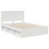 vidaXL Bed Frame with Headboard White 140 x 190 cm Solid Pine Wood