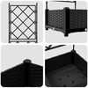 vidaXL Garden Planter Black 40 x 40 x 125.5 cm Steel