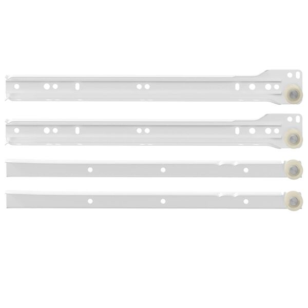 vidaXL Drawer Slide 2 pcs White 300 mm Steel