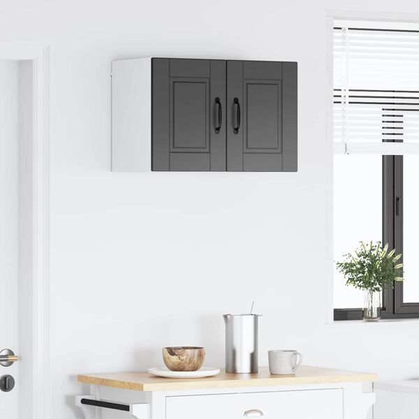 vidaXL Kitchen Cabinet 2 pcs Black 30 x 31 x 40 cm Engineered Wood