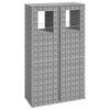 vidaXL Gabion Basket Posts 2 pcs 50x50x180 cm Iron
