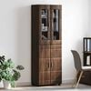 vidaXL Highboard FLORIN Brown Oak 60 x 35 x 182 cm Engineered Wood