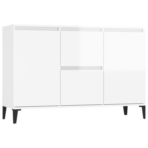 vidaXL Sideboard High Gloss White 102x35x70 cm Engineered Wood