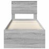 vidaXL Bed Frame Grey Sonoma 75 x 190 cm Solid Pine Wood