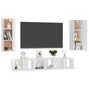 vidaXL 5 Piece TV Cabinet Set White Engineered Wood