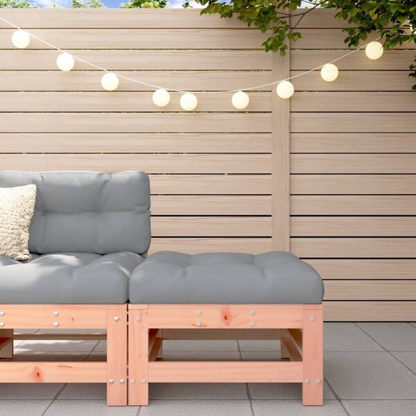 vidaXL Garden Footstool with Cushion Solid Wood Douglas