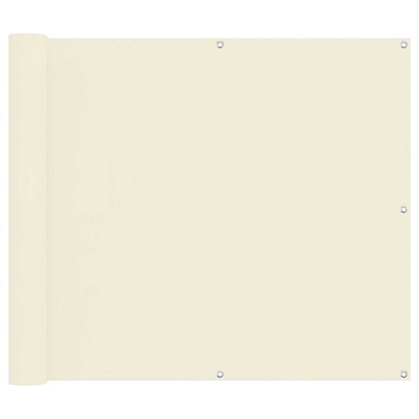 vidaXL Balcony Screen Cream 100 x 800 cm Oxford Fabric